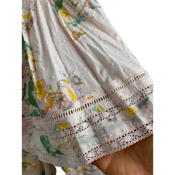 Sold Out Rachell Parcell Tiered Ruffle Sleeve Dot Floral Dress Size M NWT 7150 - Picture 15 of 15